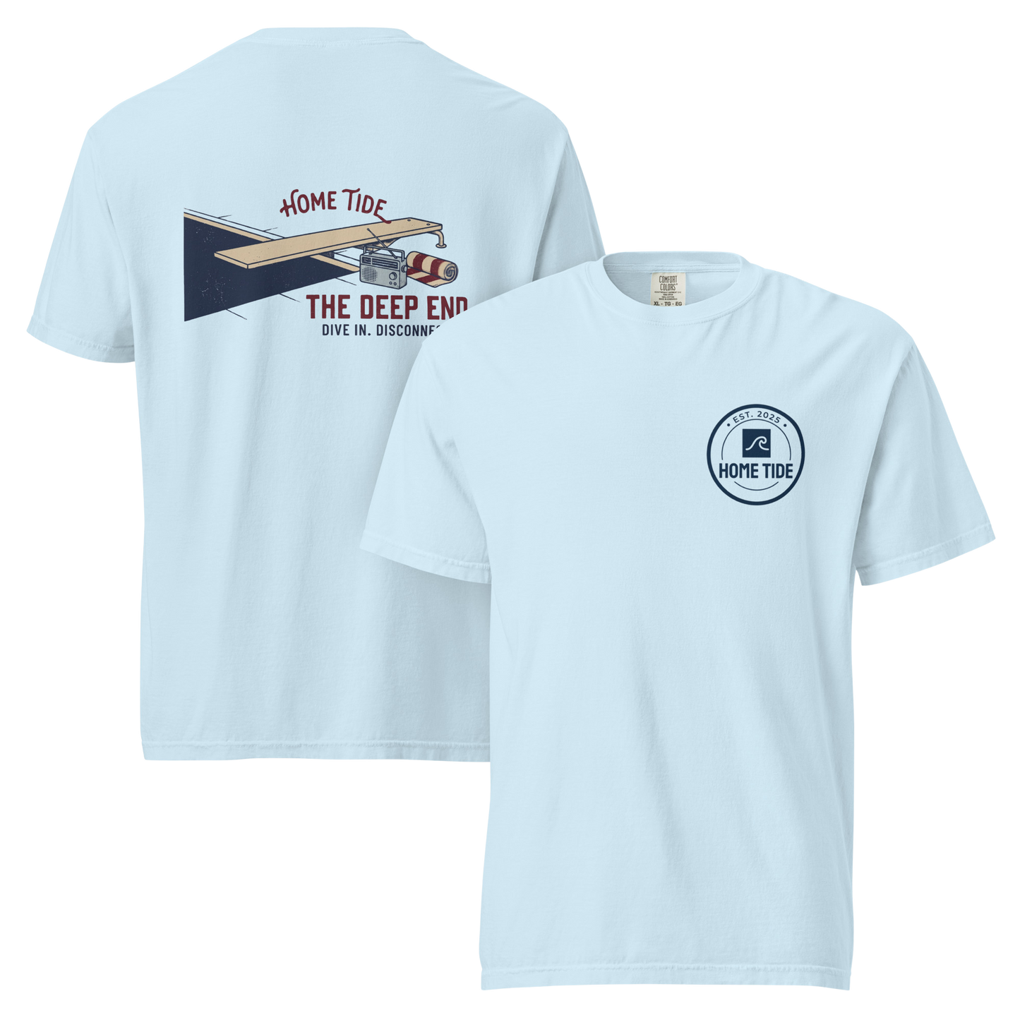 The Deep End Tee — Dive In. Disconnect.