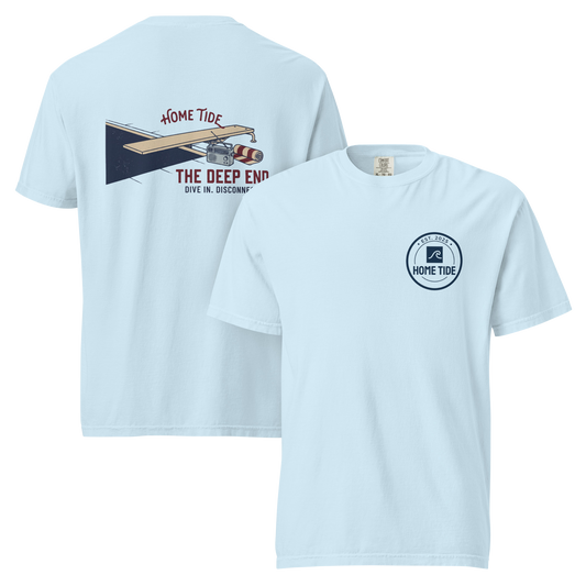 The Deep End Tee — Dive In. Disconnect.