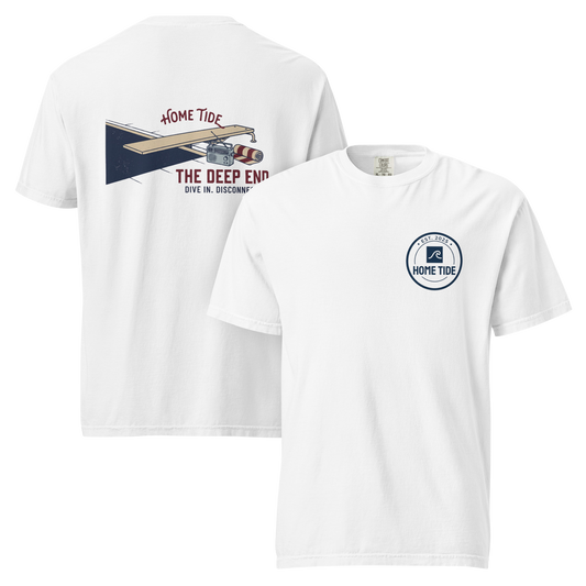 The Deep End Tee — Dive In. Disconnect.