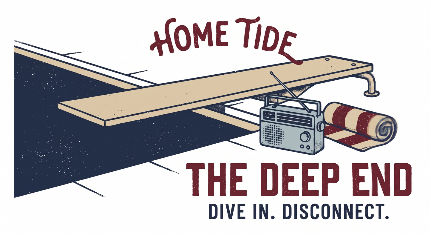 The Deep End Tee — Dive In. Disconnect.